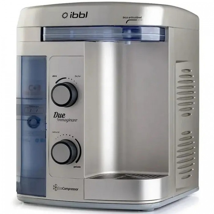 Purificador de Água IBBL 1,4L com Compressor Ecológico Due Immaginare - Prata - 110 Volts