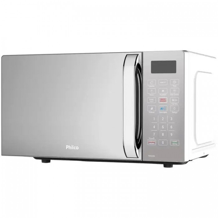 Micro-ondas Philco 20L 1100W Espelhado Limpa Fácil PMO23EB - Espelhado - 110 Volts